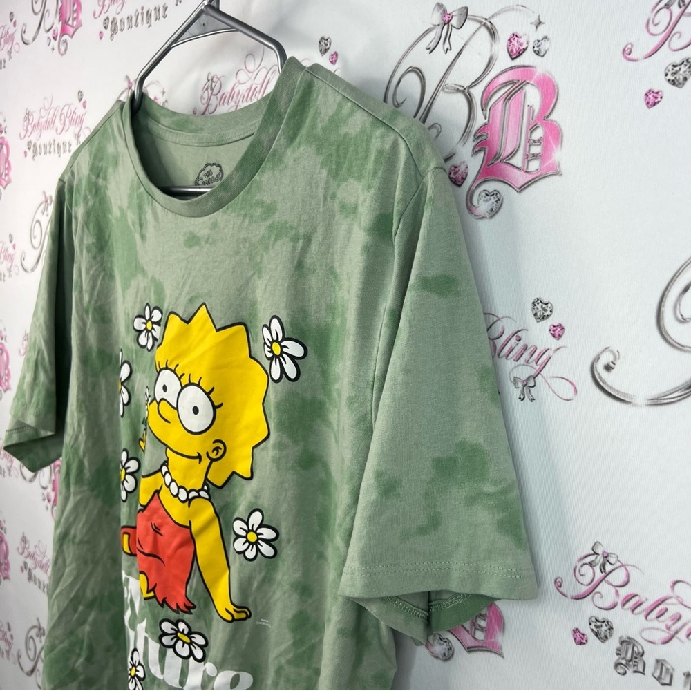 The simpsons tshirt tee flowers picking Green Nature Lover white red T-Shirt - Picture 5 of 9